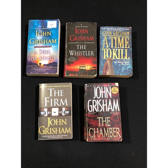 John Grisham Lot of 5 The Firm The Chamber The Whistler A Time To Kill A Time Fo - Picture 1 of 8